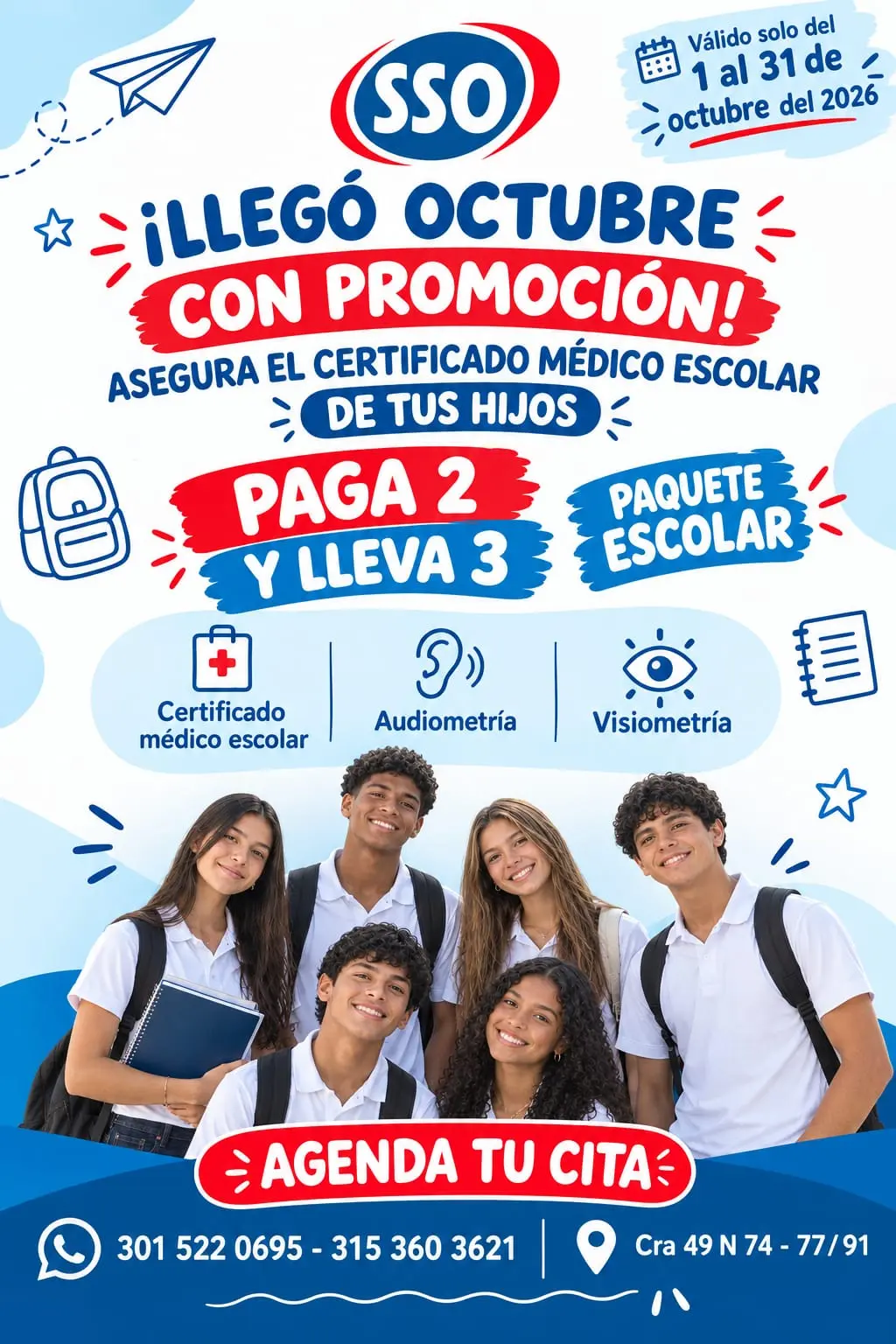 Promoción 3x2 Paquete Escolar Octubre